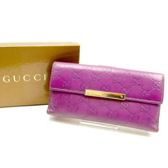 Gucci Wallet Guccissima purple leather - Picture 1 of 6